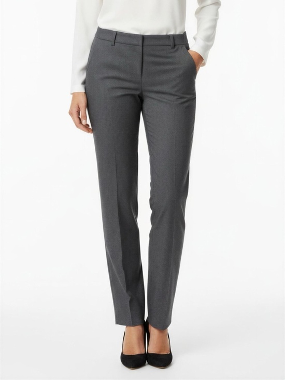 Banana Republic Charcoal Martin Fit Trousers Stretch